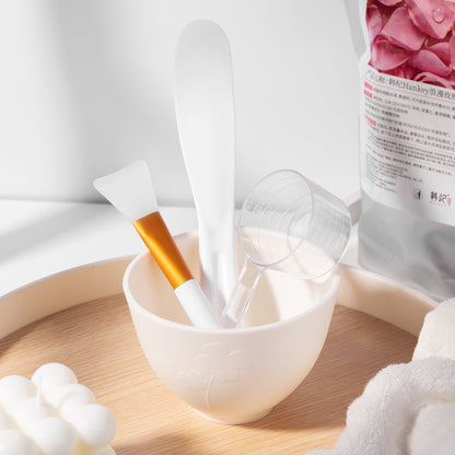 Silicone Mask Bowl, Soft Mask Bowl, Spoon Stick, Mixing Tool, Three-Piece Set, Scraper, Beauty Salon Facial Spa Special