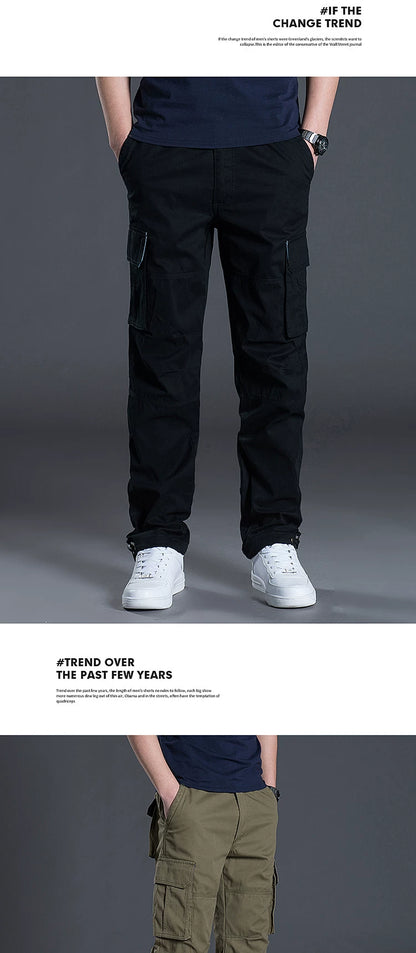 Wholesale overseas overalls men's pants casual overalls labor protection wear-resistant straight loose spring and autumn casual pants multi-pocket