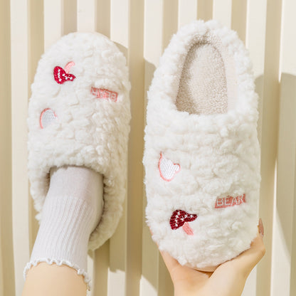 Cixi Cotton Slippers for Women, Spring, Autumn and Winter Home Use, Indoor Non-Slip Couple Home Warm Winter Plush Men's Slippers