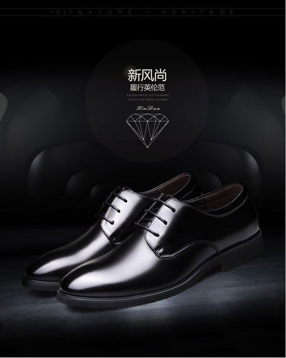 [100% cowhide] 2023 new autumn genuine leather shoes men's non-slip breathable business work shoes dad shoes