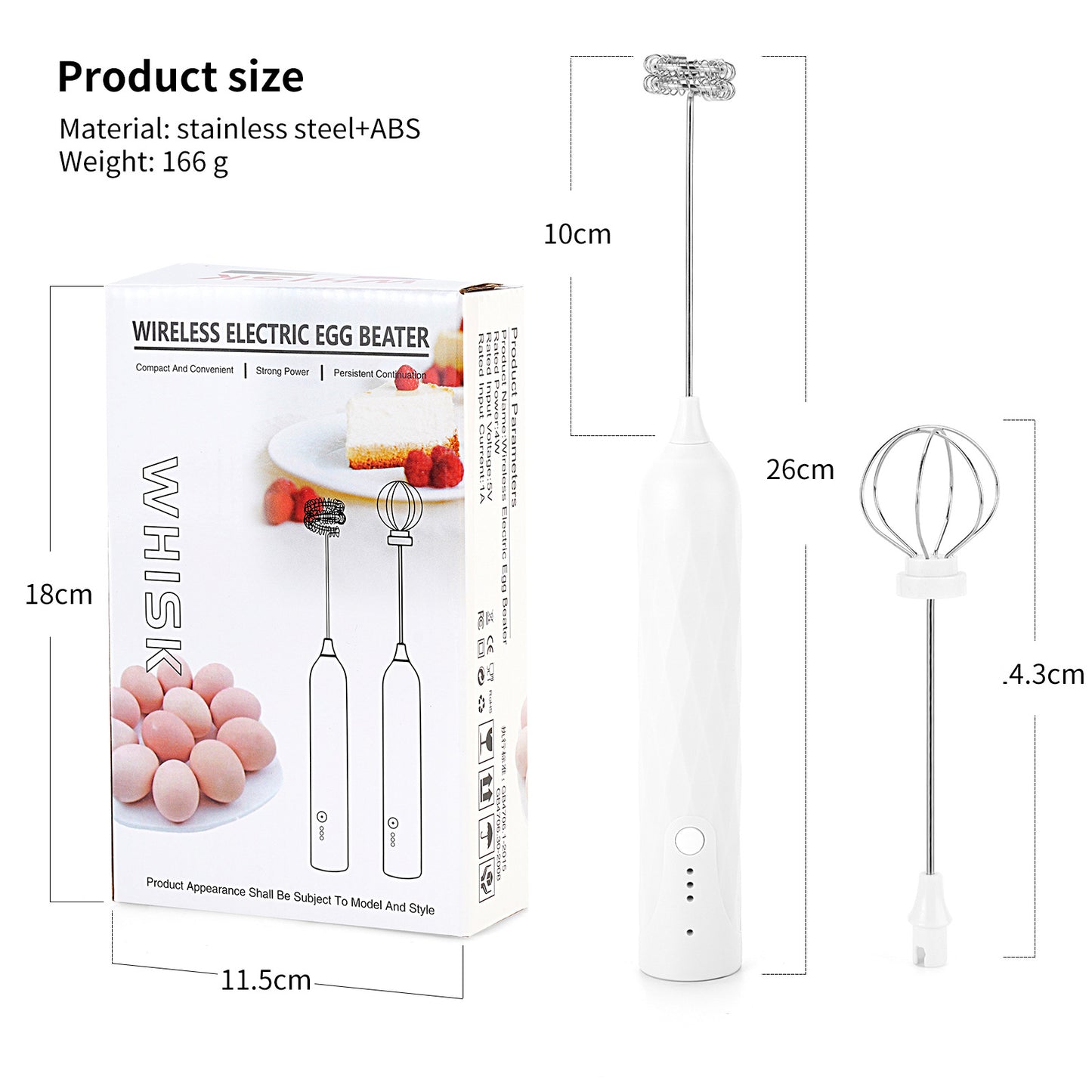 Carefully Selected Cross-Border Dual-Stick Milk Frother, Coffee Cream Mixer, Household Wireless Egg Beater, Baking Milk Frother