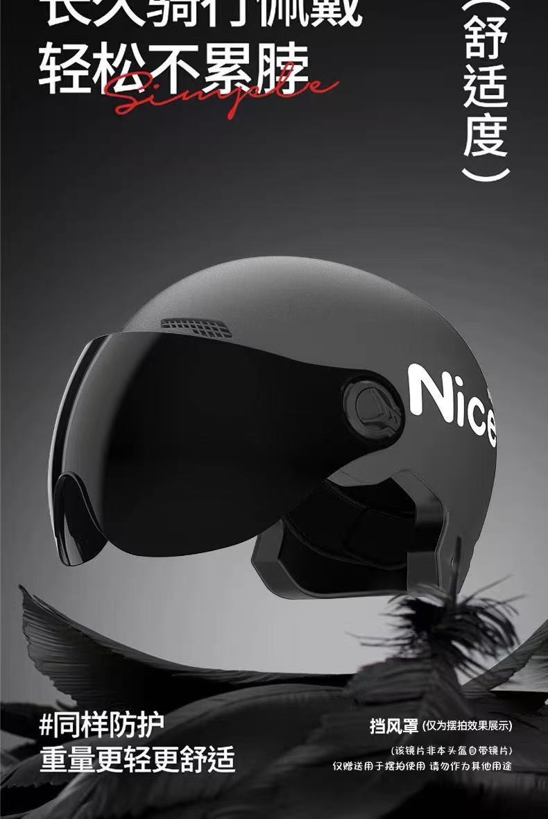 New National Standard 3C Certified Electric Vehicle Helmet for Men and Women, Summer Sun Protection Motorcycle Safety Helmet, Lightweight Half Helmet, Now Available from the Manufacturer