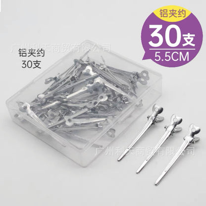 70 aluminum plate hairpin hairpin positioning clip partition clip hand push corrugated clip bangs clip modeling clip long mouth clip