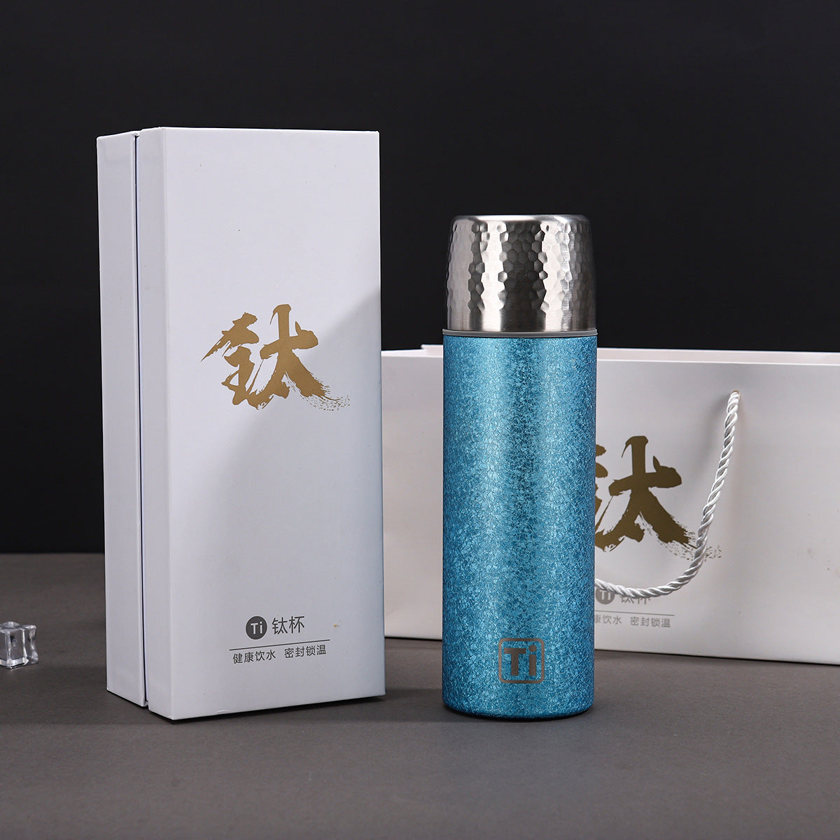 New High-Looking Pure Titanium Insulated Titanium Cup, Light Luxury and High-End Business Gift Water Cup, High-End Household Tea Cup