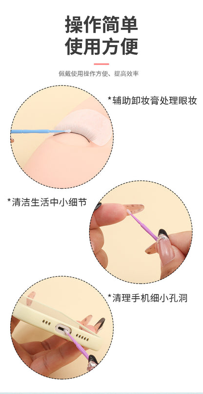 Wholesale Eyelash Extension Cotton Swabs, Disposable Small-Headed Eyelash Cleaning Cotton Sticks, Makeup Removal, Beauty Eyelash Micro Brushes