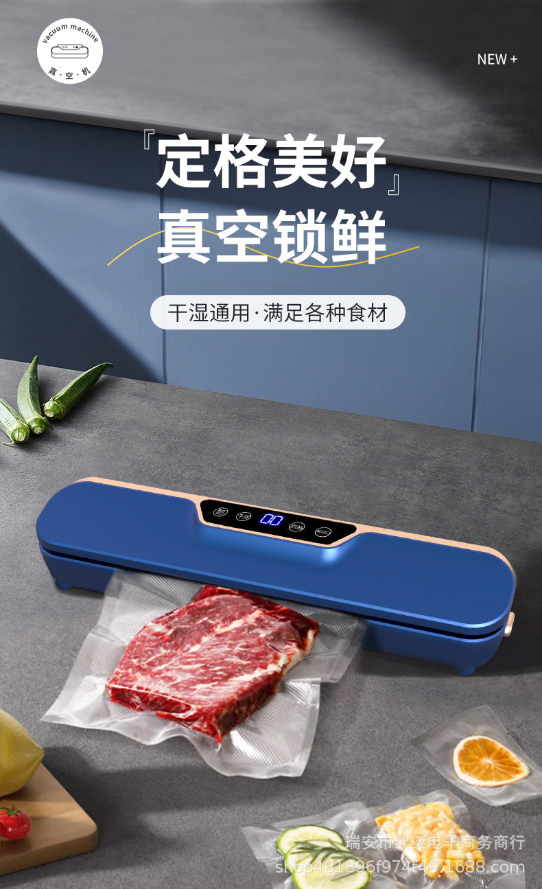 Automatic Vacuum sealing machine food packaging machine small fresh-keeping sealing machine household plastic sealing machine vacuum group purchase