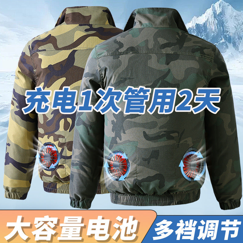 Summer Cooling Air-Conditioned Clothing for Men, Refrigeration Clothing with Fan, Welding Site Heatstroke Prevention Labor Protection Work Clothes
