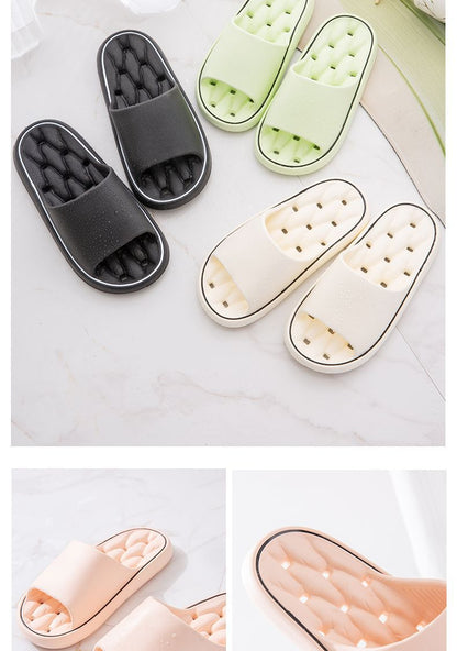 Slippers for Women, Summer Couples, Indoor Home Bathroom Bathing, Leaking, Non-Slip, Thick-Soled, Shit-Stepping Household Sandals, Slippers for Men