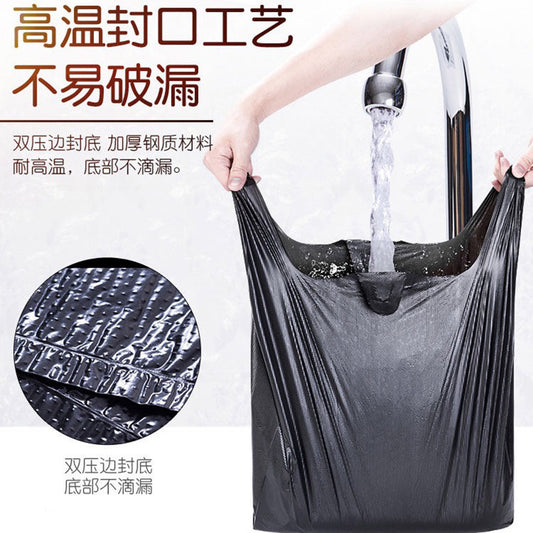 Thickened Vest for Home Kitchen Use, Black Kitchen Waste Tote Bag, Vest-Style Wholesale Disposable Garbage Plastic Bag by PDG ibma