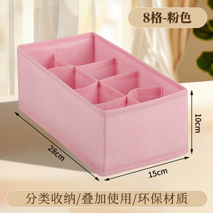 Underwear Compartmentalized Storage Box Four-Piece Set, Sock Storage Box, Fabric Home Storage, Bra Organizer, Multi-Compartment Classification Storage Box