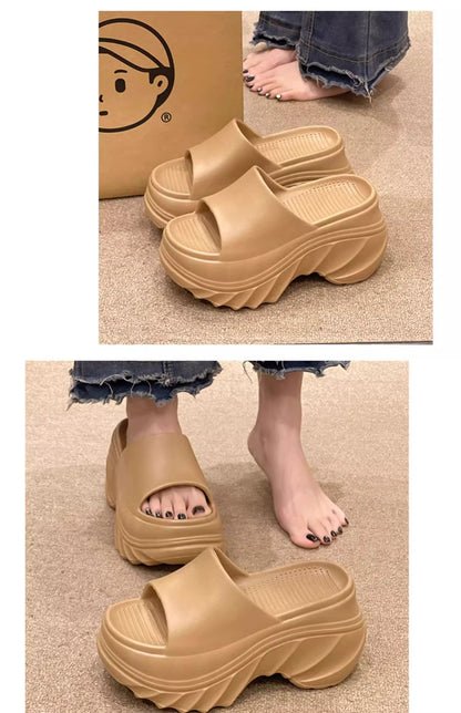 9CM height-increasing thick-soled slippers women's summer sandals EVA high-end non-slip non-smelly feet home wear wholesale