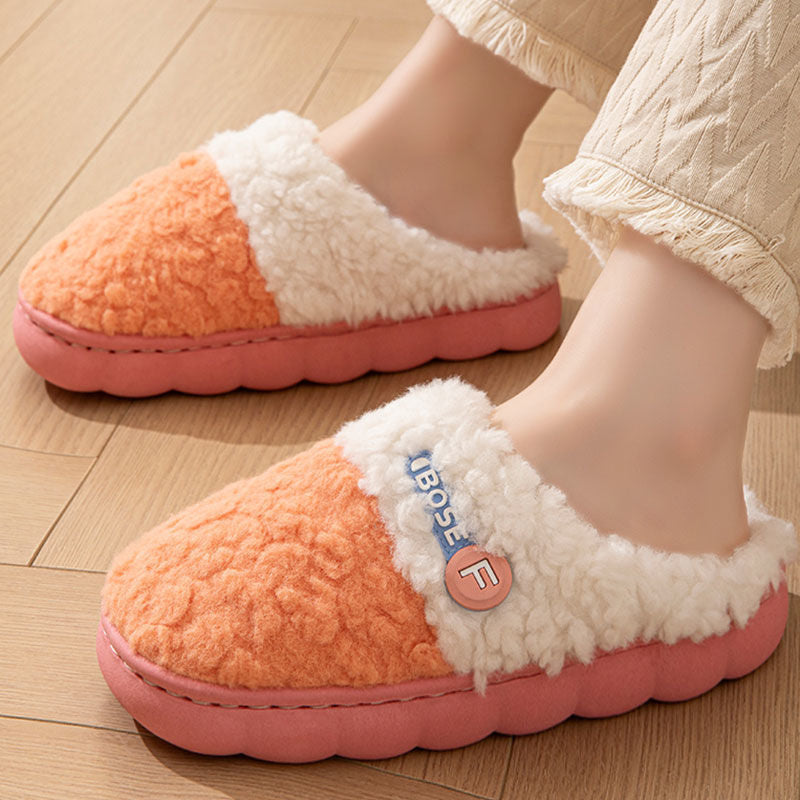 New 2025 Cotton Slippers for Men and Women, Winter Thick-Soled Non-Slip Indoor Warm Home Slippers for Men and Couples