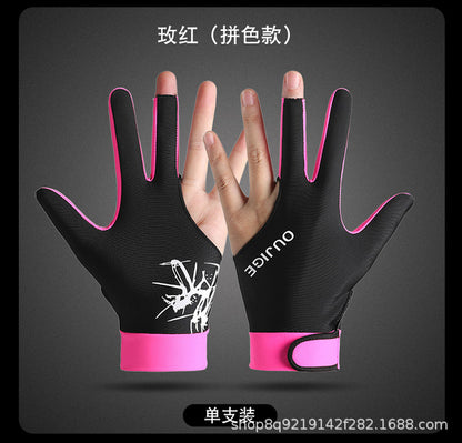 Billiards Gloves, Snooker Table Tennis Gloves, Breathable, Quick-Drying, Wear-Resistant, Comfortable, Non-Slip, Fingerless, Lightweight, Xinji Sun Protection Gloves