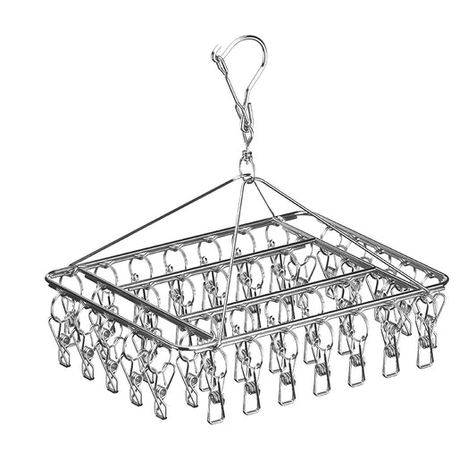 Stainless steel socks disc cool drying rack multi-clip underwear hook artifact windproof baby multifunctional household by PDG ibma