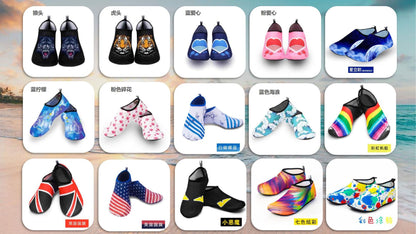 Cartoon Children's Beach Shoes Hard Sole Wading Shoes Diving Equipment Snorkeling Shoes and Socks Barefoot Swimming Shoes Diving Socks Quick-drying