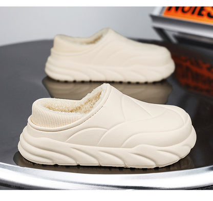 Waterproof Winter Men's Slippers 2025 New Winter Home Warm Thick-Soled Couple Casual Cotton Shoes for Women