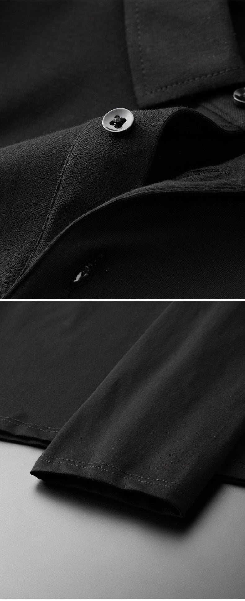 Fat guy lapel long-sleeved T-shirt men's plus size polo shirt fat youth autumn T-shirt bottoming shirt