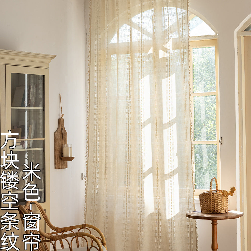 Cross-border hot new Nordic curtain multi-color bedroom living room half light dream atmosphere factory direct wholesale generation