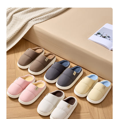 Waterproof Cotton Slippers for Men, Home Use, Autumn and Winter 2026 New Model, Indoor Home Warm Thick-Soled Warm Cotton Slippers for Men