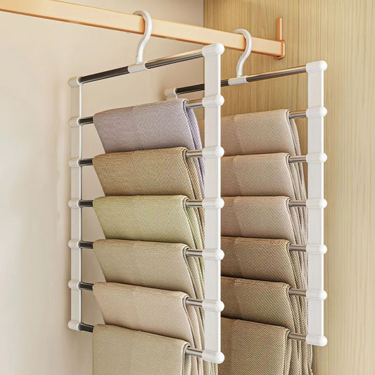 Multi-Layer Multifunctional Household Pants Rack, Non-Slip Seamless Pants Hanger, Special Folding Storage Organizer