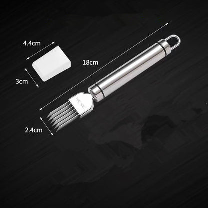 Stainless Steel Onion Cutter, Onion Knife, Shredder, Kitchen Tool, Shredding Knife, Multifunctional Kitchen Utensil with Hanging Hole, Grater