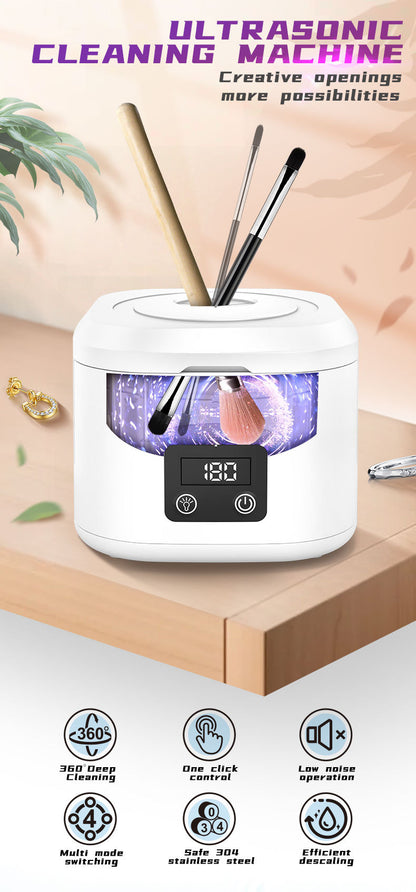 Cross-Border Amazon Ultrasonic Denture Cleaning Machine Uv Ultraviolet Ultrasonic Cleaning Machine Household Jewelry Braces