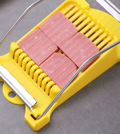 10-Line Lunch Meat Slicer Household Fruit Vegetable Cutter Kitchen Egg Ham Potato Stainless Steel Wire Slicer