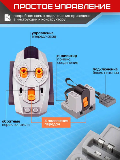 Russian Version of Cross-Border Building Blocks Compatible with Lego 9686 Science and Education Building Blocks Electric Programming Robot Assembly Toys