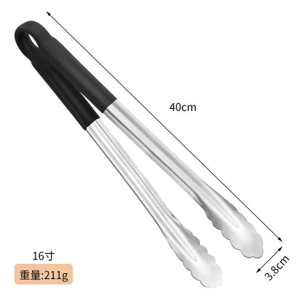 Thickened 304 Stainless Steel Barbecue Clip Hemp Glue Clip Anti-scalding Food Clip Food Clip Multi-purpose Labor-saving Practical Clip