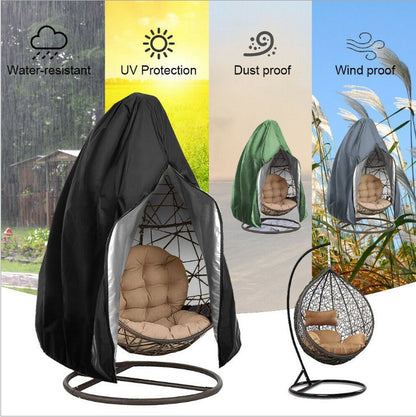 Hanging Egg chair cover eggshell dust cover garden outdoor swing protective cover hanging chair bird nest rattan chair hanging basket cover bird cover