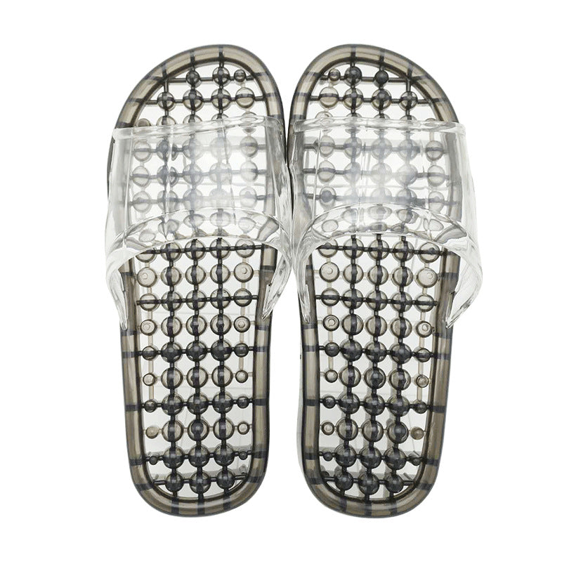 Couple Bathroom Slippers Men's Summer Non-slip Home Indoor Bathing Women's Sandals Thick Bottom Massage Leakage Home Shoes