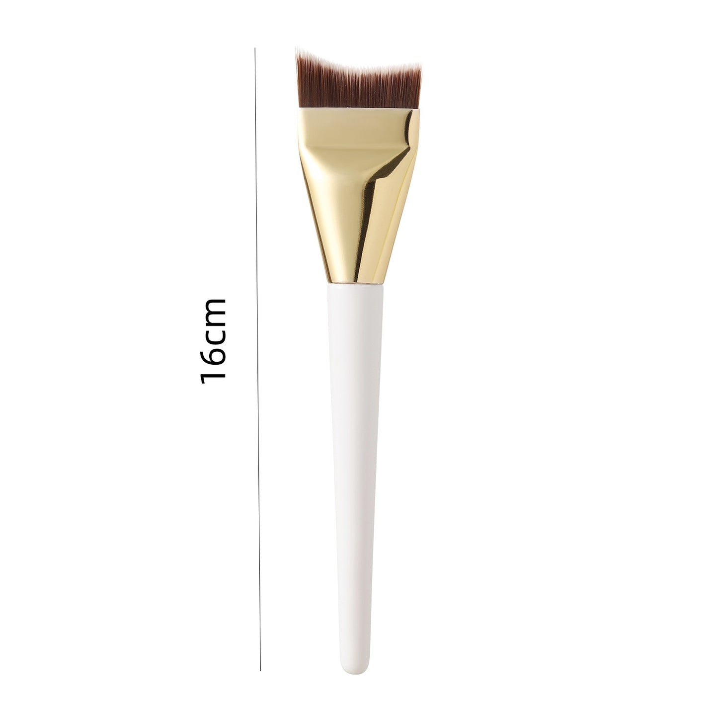 Fish Tail Foundation Brush, Thin and Non-Eating Powder, Flat Head, Beveled Crescent Moon Mask Brush, Traceless Concealer Liquid Foundation Makeup Brush