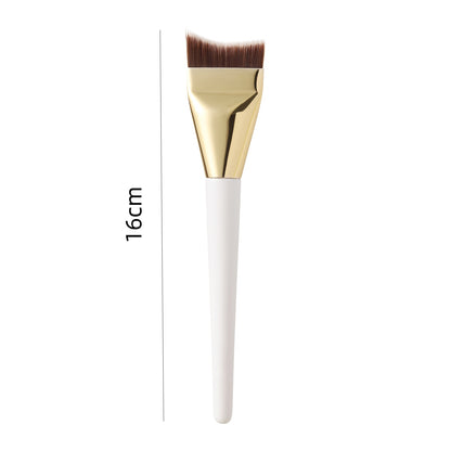 Fish Tail Foundation Brush, Thin and Non-Eating Powder, Flat Head, Beveled Crescent Moon Mask Brush, Traceless Concealer Liquid Foundation Makeup Brush