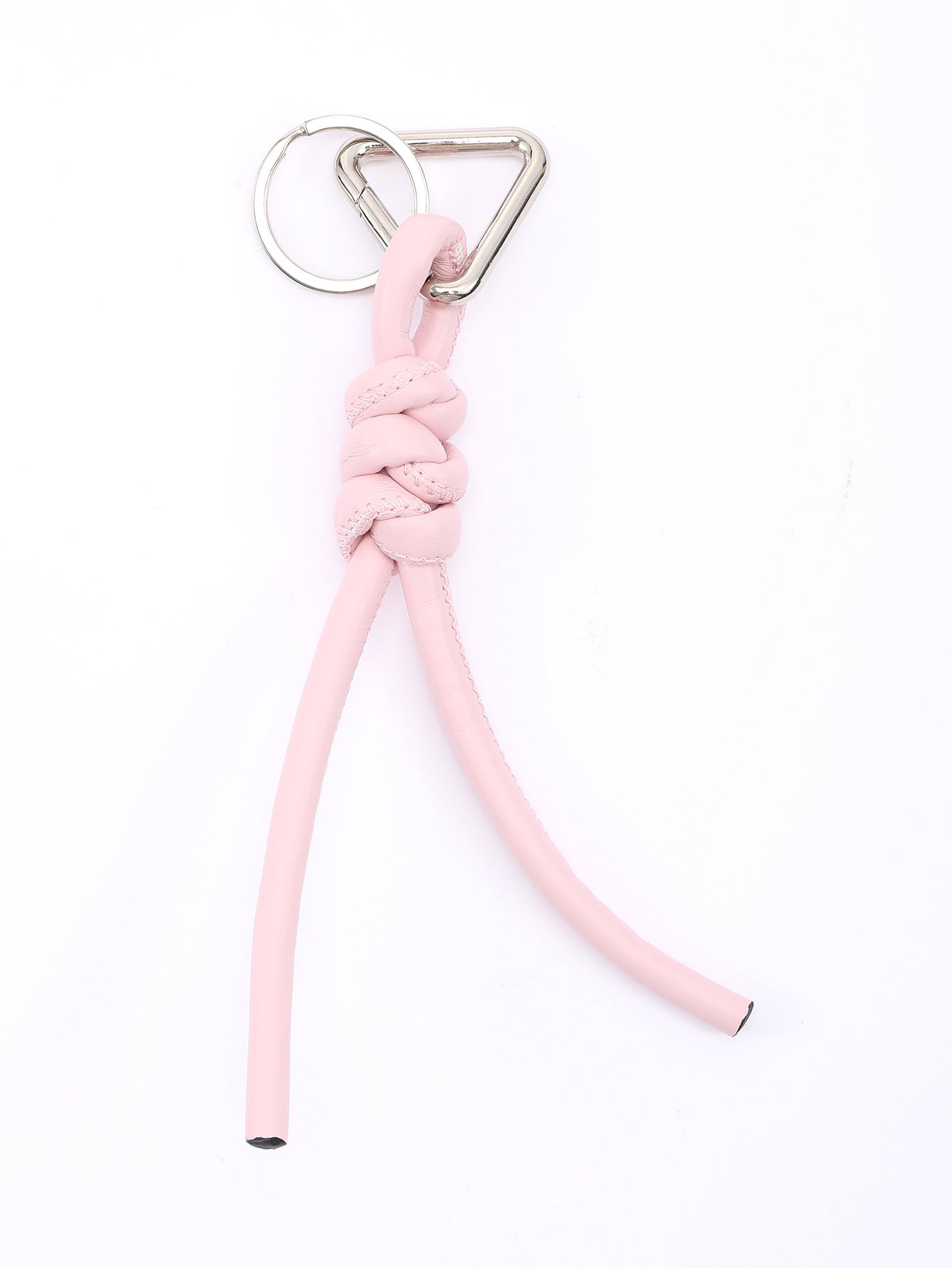 New triangle key chain PU hand-woven diamond key ring bag pendant key chain