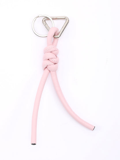 New triangle key chain PU hand-woven diamond key ring bag pendant key chain