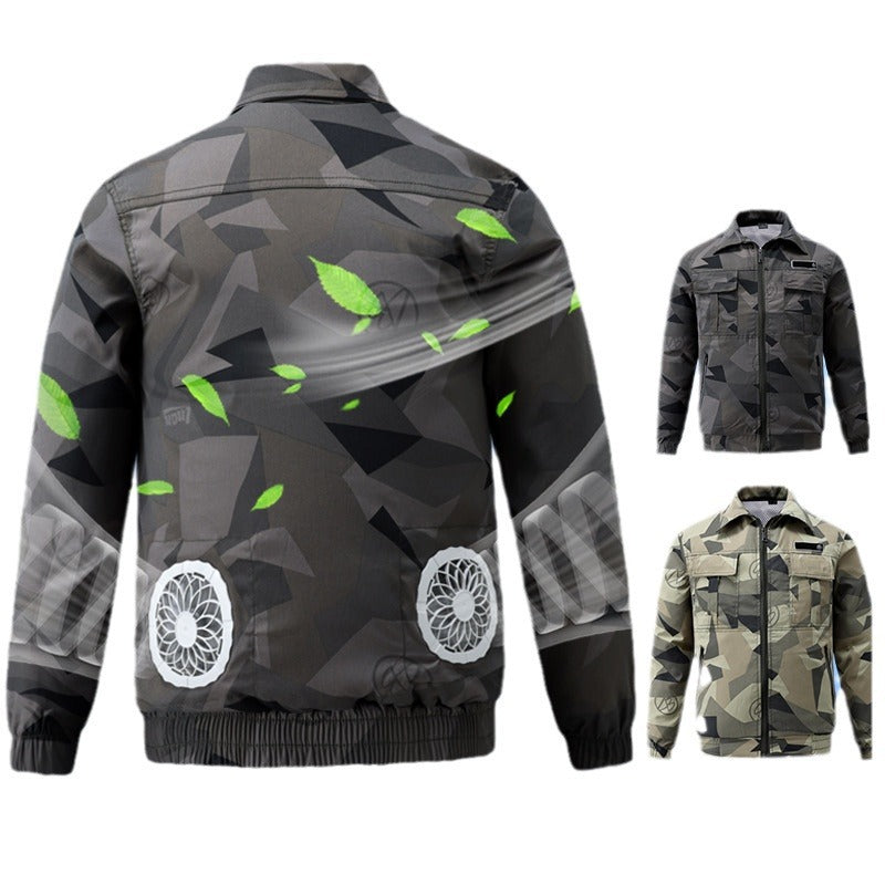 Summer Cooling Air-Conditioned Clothing for Men, Refrigeration Clothing with Fan, Welding Site Heatstroke Prevention Labor Protection Work Clothes