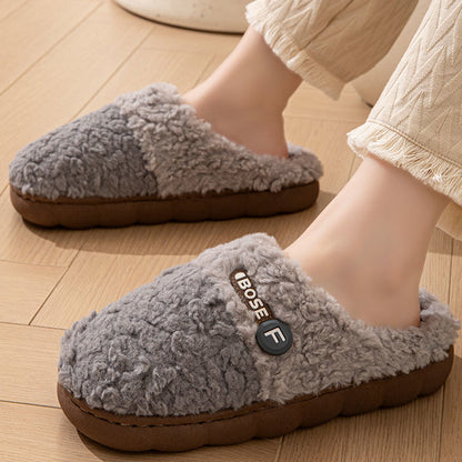 New 2025 Cotton Slippers for Men and Women, Winter Thick-Soled Non-Slip Indoor Warm Home Slippers for Men and Couples