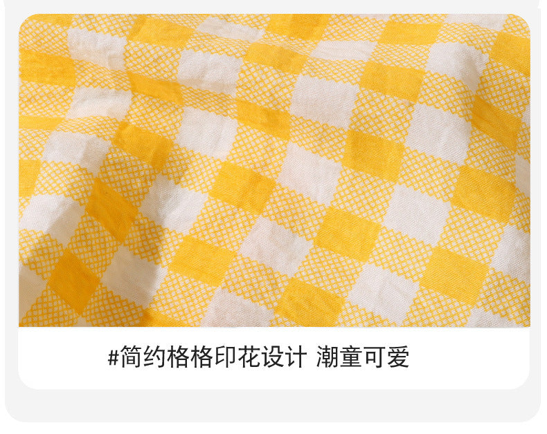 Boys and Girls Cloud Cotton Home Clothes Set Summer Cardigan Cartoon Kidsren's Pajamas Tops Pants Spring & Fall Two-Piece Set
