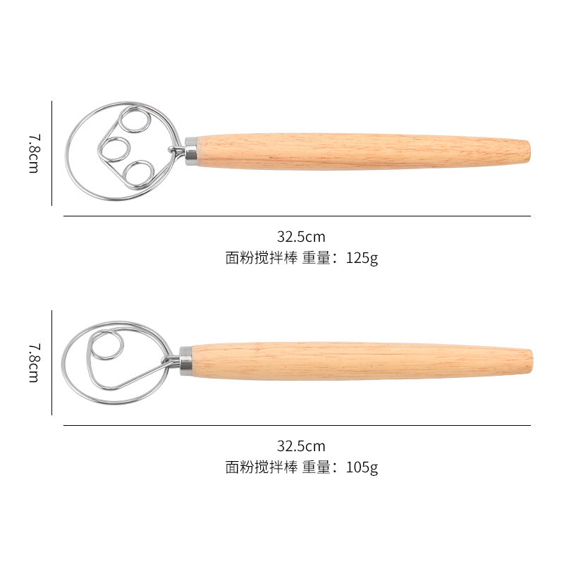 Factory supply in stock noodle stick flour mixer 430 stainless steel coil egg beater dough mixer