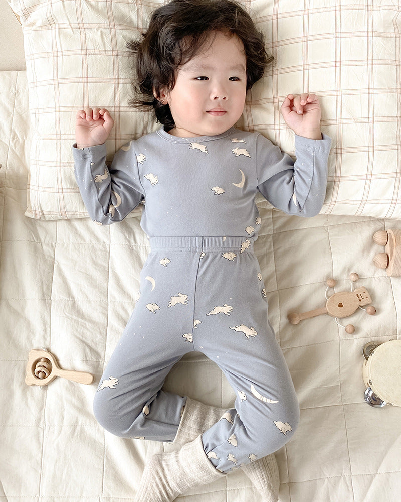 Children's Pajamas, Baby Autumn Clothes and Long Trousers, Kidsren's Home Clothes, Category a Pure Cotton Pajamas for Boys and Girls, Boys' Home Clothes