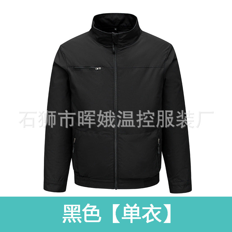 Cross-Border New Smart Air-Conditioned Clothing Porous Fan Stand Collar Workwear Outdoor Work Uniform Labor Protection Duty Fan Clothing