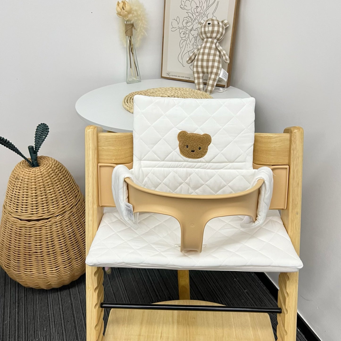 Ins Nordic Style Baby Dining Chair Children's Growth Chair Cushion Baby Dining Chair Cushion Waterproof and Urine-proof Sitting