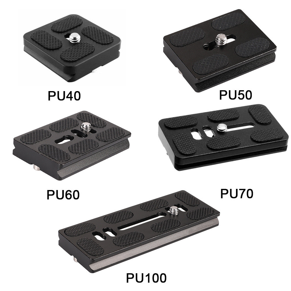 Wholesale Slr Quick Release Plate Camera Aluminum Alloy Pu60 Base Ptz Pu Base Plate Universal Quick Release Plate Quick Release Seat