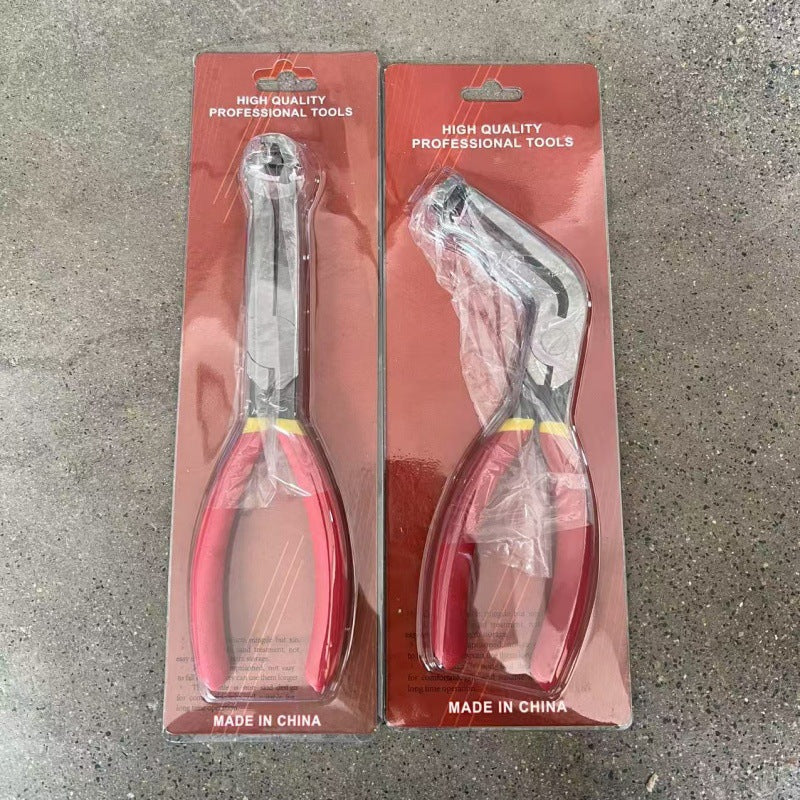 Red and black elbow 60 degree power-off pliers bolt pliers multi-purpose pliers car oil pipe separation harness pliers cross-border pliers