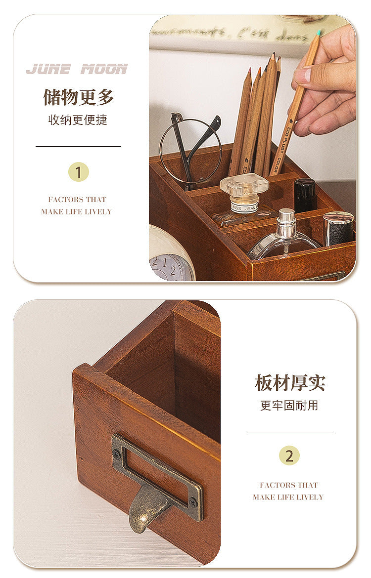 Bedside Remote Control Phone Holder Desktop Organizer Lipstick Perfume Storage Box Makeup Brush Holder Pen Holder Desk Pencil Box