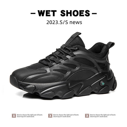 Lion Eagle Dell Torre Shoes Men's Shoes Breathable 45 Thick Bottom Black Plus Size 46 Joker 47 Casual Shoes 48 sneaker
