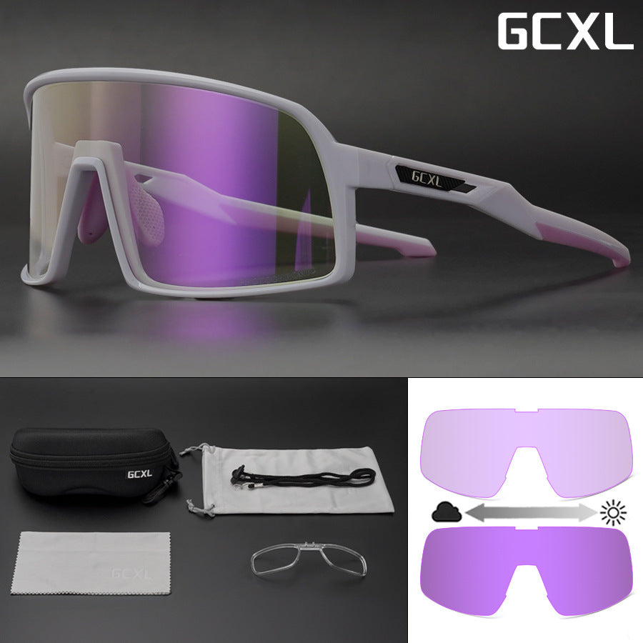 New GCXL color-changing riding glasses road bike outdoor sports glasses night riding protective glasses