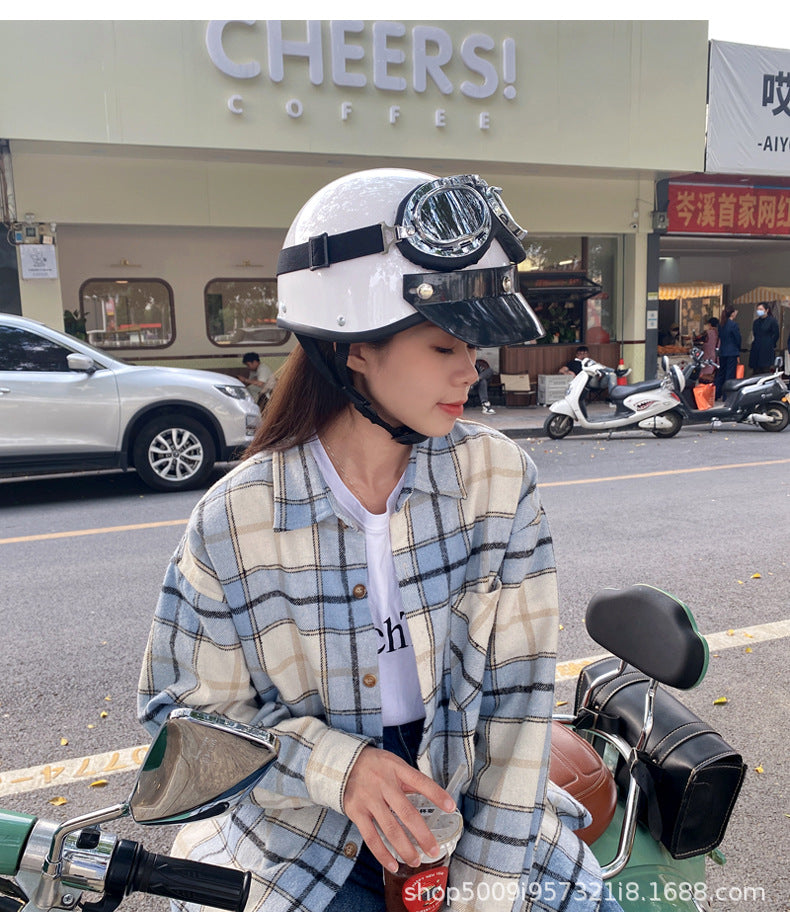 Factory Outlet GB 3C Harley Retro Half Helmet Lightweight Summer Electric Vehicle Helmet Safety Helmet Unisex