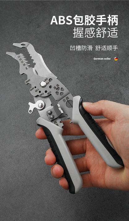 Factory in stock wholesale German elbow wire stripper multi-function electrical pliers wire crimping pliers 12 in 1 wire cutter pliers
