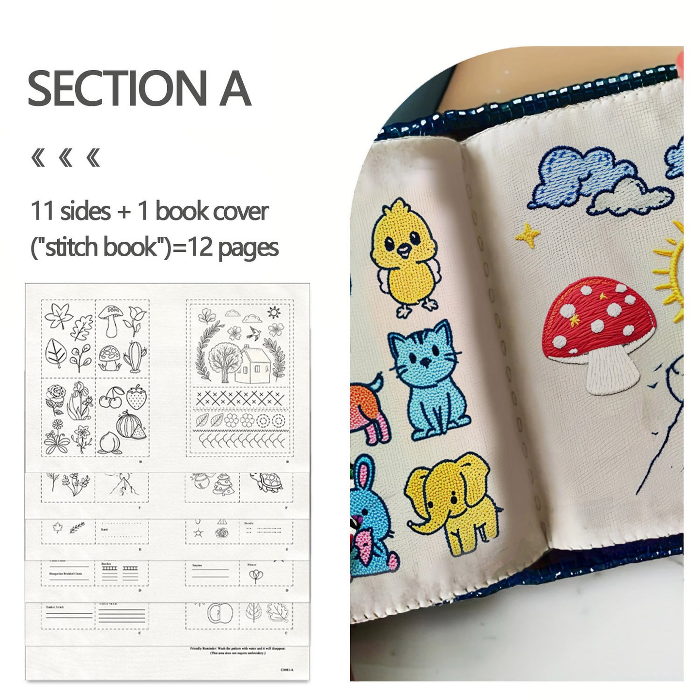 Cross-Border Popular Original Stitchbook Needlework Handmade Embroidery Needlework DIY Embroidery Book Embroidery Material Kit